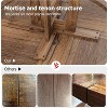 47 Inch Round Dinner Table for 4, Farmhouse Kitchen Table, Classic Dining Room Furniture, Wooden Round Table, for Kitchen, Dining Room - 3 of 4