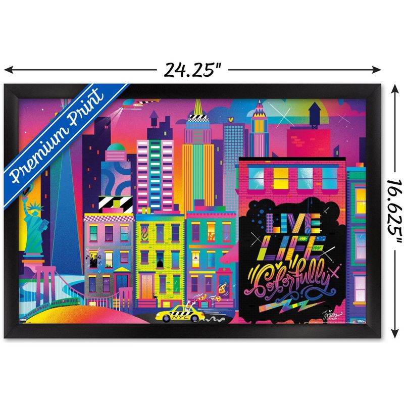 Trends International Jason Naylor - Live Life Colorfully Framed Wall Poster Prints, 3 of 7