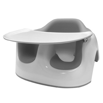 Image of Bumbo Sturdy Lightweight Floor Seat LITE with Comfortable Cushioned Seat and Secure Safety Strap for Playtime and Mealtime, Cool Grey
