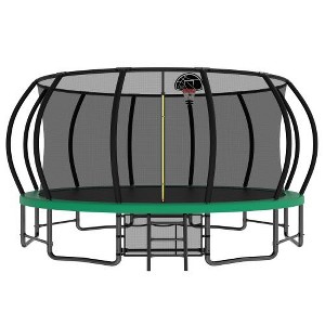 BestParts 16FT Outdoor Trampoline with Safety Net & Curved Poles – Heavy-Duty ASTM Approved Bouncer - 1 of 4
