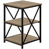 Vynxaria Contemporary Accent Table, Side Table, Nightstand, Brown Laminate, 18" L x 18" W x 26" H - 3 of 4