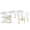 Toddler Table and Chair Set, Multifunctional Kids Desk and 2 Chair Set, Child-Safe Design Study Desk Toy Table Dining Table for Living Room Kids Room - 2 of 4