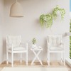 vidaXL Lowback Chair Cushions - 2 Pcs - Melange Cream - Outdoor/Indoor Seat Pads - Polyester Fabric - 39.4"x19.7"x2.8" - 4 of 4