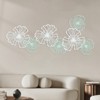 YIYIBYUS 7-Piece Metal Wall Decor, Flower Wall Hanging Art, Indoor Metal Wall Decor for Bedroom Home - 3 of 4