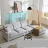 FONTOI Oversized L-shaped Sofa with Pillows, Convertible Sleeper Couch for Living Room Apartment Office, Gray, 119"*32"*55" - 3 of 4