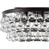 16" LED Metal/Crystal Toronto Flush Mount Ceiling Light Oil Rubbed Bronze - Jonathan Y: UL Listed, 3 Bulbs - 3 of 4