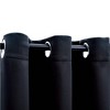 Aghana Digitals 2-Pack Black 37"x63" Polyester Blackout Curtains with Rings - Light Blocking, - 2 of 4
