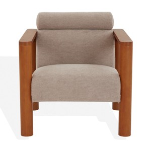 Nikolas Boucle Accent Chair - SFV4863 - Light Brown/Natural - Safavieh Couture - 1 of 4