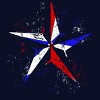 Junior's Design By Humans American Flag Nautical Star - Grunge By Mel00 T-Shirt - 2 of 3