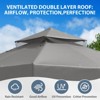EAGLE PEAK 8'x8'Double Roof Outdoor Patio Gazebo with Mesh Netting - 3 of 4