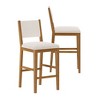 Plank+Beam 30" Counter Bar Stool, Solid Wood Modern Kitchen Stools with Cushion - 2 of 4