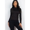 Slickblue Women's Jersey Mock Neck Shirt, Slim Fit Solid Long Sleeve Top, 9 Color Options, Size S-L - 2 of 4