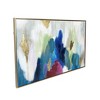 HomeRoots Blue and Multi Mod Abstract Gold Floater Frame Wall Art - 4 of 4