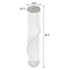 LLHZSY 10-Light Contemporary Luxury Raindrop Crystal Chandelier for High Ceiling Spiral Staircase-Chrome-W23 3/5" x H98 1/2" - 3 of 4