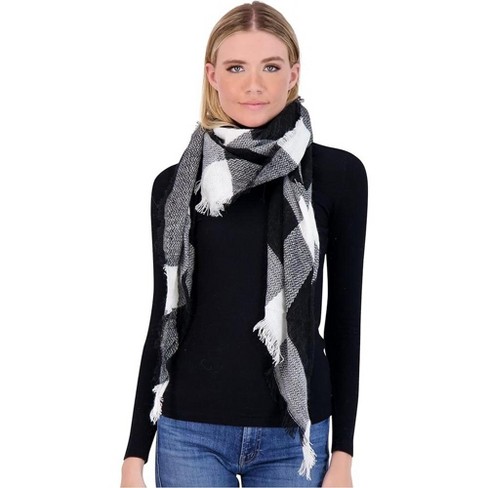 Market and Layne Women Shawl Wraps, Winter Scarfs for Women (Black)