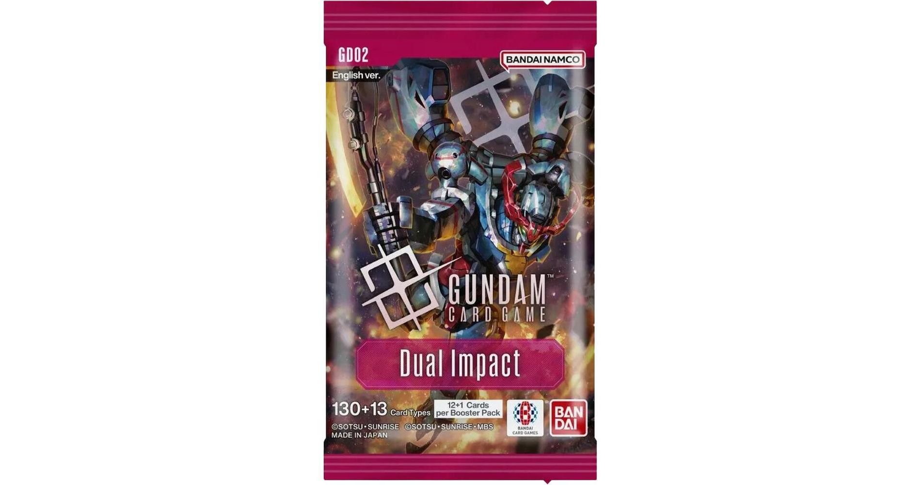 Bandai Gundam Card Game Booster Pack - Dual Impact (GD02) (English) - 12 Cards