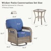 Buenhomino 6PCS Outdoor Furniture Set with 5" Thick Cushion, Outdoor Sofa Couch Set with Swivel Chairs and Ottoman, Brown Wicker Patio Furniture Set - 4 of 4