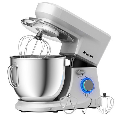 Tilt-Head Stand Mixer 7.5 Qt 6 Speed 660W with Dough Hook, Whisk & Beater