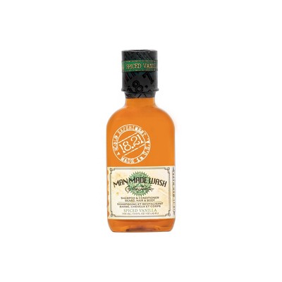 18.21 Man Made Spiced Vanilla 3-in-1 Travel Size Shampoo, Conditioner + Body Wash, 3.4oz