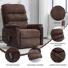 CLIHOME Dual Motor Infinite Position Up to 350 LBS Power Lift Recliner Chair with Power-Remote, Heat Massage and Heavy Duty Motion Mechanism - 3 of 4