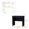 Vynxaria Modern Storage Desk, Stylish Design with Drawer and Shelf, Natural Finish, 31.5"W x 19.6"D - 3 of 4