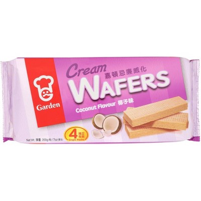 Garden Coconut Cream Wafers - 8 pack, 7 oz