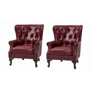 Lamprecht Genuine Leather Armchair Set of 2| HULALA HOME - 1 of 4