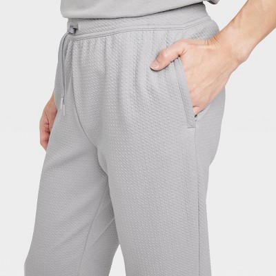  All in Motion Men's Textured Knit Fleece Lined Jogger Pants  (US, Alpha, Small, Regular, Regular, Light Gray) : Clothing, Shoes & Jewelry
