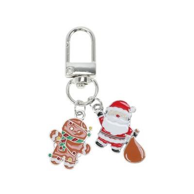 Unique Bargains Christmas Keychain Lobster Clasp Zinc Alloy Multi-colored 1 Pc