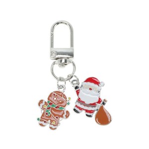 Unique Bargains Christmas Keychain Lobster Clasp Zinc Alloy Multi-colored 1 Pc - 1 of 3