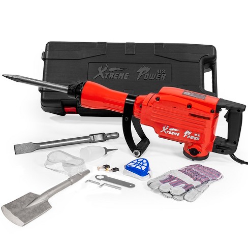 Xtremepowerus 2200w Electric Demolition Jack Hammer W/ Chisel & Shovel Bits  Set : Target