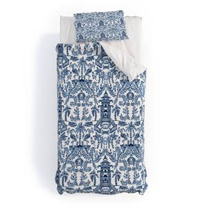Deny Designs 3pc Twin/Twin XL Britt Mills Coastal Chinoiserie Duvet and Sham Set - 1 of 4