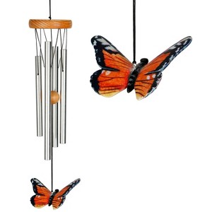 Woodstock Windchimes Monarch Butterfly Chime, Wind Chimes For Outside, Wind Chimes For Garden, Patio, and Outdoor Decor, 15"L - 1 of 4