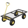 900 lbs Steel Garden Cart, Yard Utility Wagon with 10" Pneumatic Tires & Adjustable Handles, Yard Cart Utility Wheelbarrow for Backyard Farm - 3 of 4