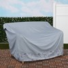 Vera Bradley Water-Resistant Patio Loveseat Cover 1pc Furniture Cover Gray - 2 of 4