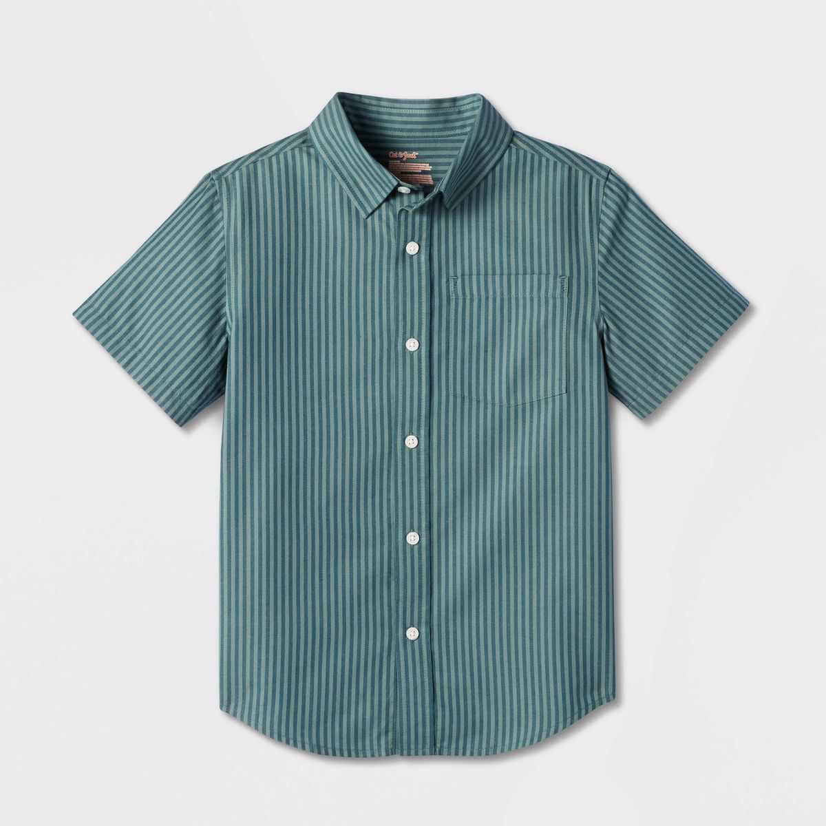Boys' Short Sleeve 100% Cotton Classic Fit Plaid Button-Down Shirt - Cat & Jack™ - thumbnail 6