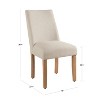 Marin Curved Back Dining Chair Stain Resistant Textured Linen - HomePop - image 3 of 4