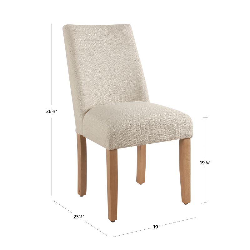 Marin Curved Back Dining Chair Stain Resistant Textured Linen - HomePop, 3 of 11