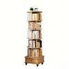 ACEPANO 68.11 in. H 6-Tier 360¡ã Rotating Round Bookcase with Wheels and Drawer for Home & Office-Wood - 4 of 4