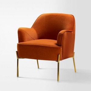Odo Upholstered Accent Chair Velvet Comfy Living Room  Arm Chair | Karat Home - 1 of 4