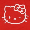 Hello Kitty Women's Wink Face Cute Crop Top Juniors Short Sleeve T-Shirt - 2 of 3