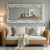 SpassWay Distressed Solid Wood Accent Mirror Vintage Full Length Mirror Retro Leaning Mirror Weathered White/Antique Brown/Charcoal - 4 of 4