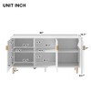 Modern TV Stand with 3 Doors and Adjustable Shelves, Entertainment Console for Living Room, Fits TVs Up to 70 Inches - 3 of 4
