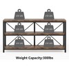 Dexmalle Rustic Brown Industrial Console Table with Storage Shelves - 4 of 4