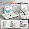 VEVOR Wall-Mounted Baby Changing Station, Horizontal Foldable Diaper Change Table with Safety Straps and Hanging Rods, Use in Commercial Bathrooms - 4 of 4