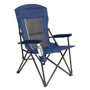 Gulches High Back Heavy Duty Lawn Chair ¨C 250LBS Capacity, Portable Collapsible with Cup Holder for Camping/Outdoor/Garden - 1 of 4