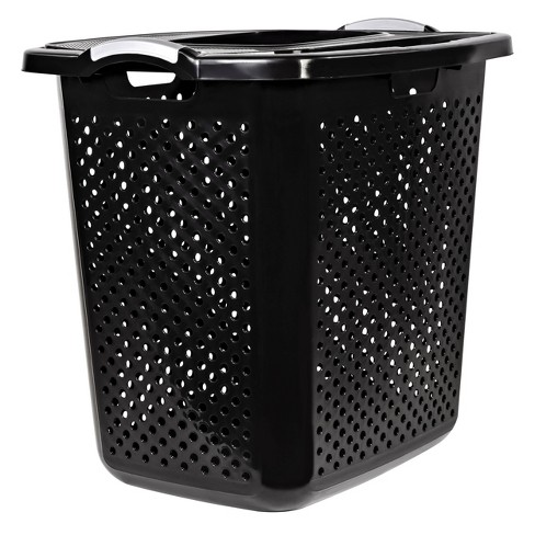 2.5 Xl Bushel Lidded Hamper Black - Room Essentials™ : Target