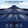 ODK 3 Tiers Patio Market Umbrella 8 Ribs, 9FT 3 Tiers Heavy Duty Outdoor Umbrella with Ventilation and Hand Crank - 4 of 4