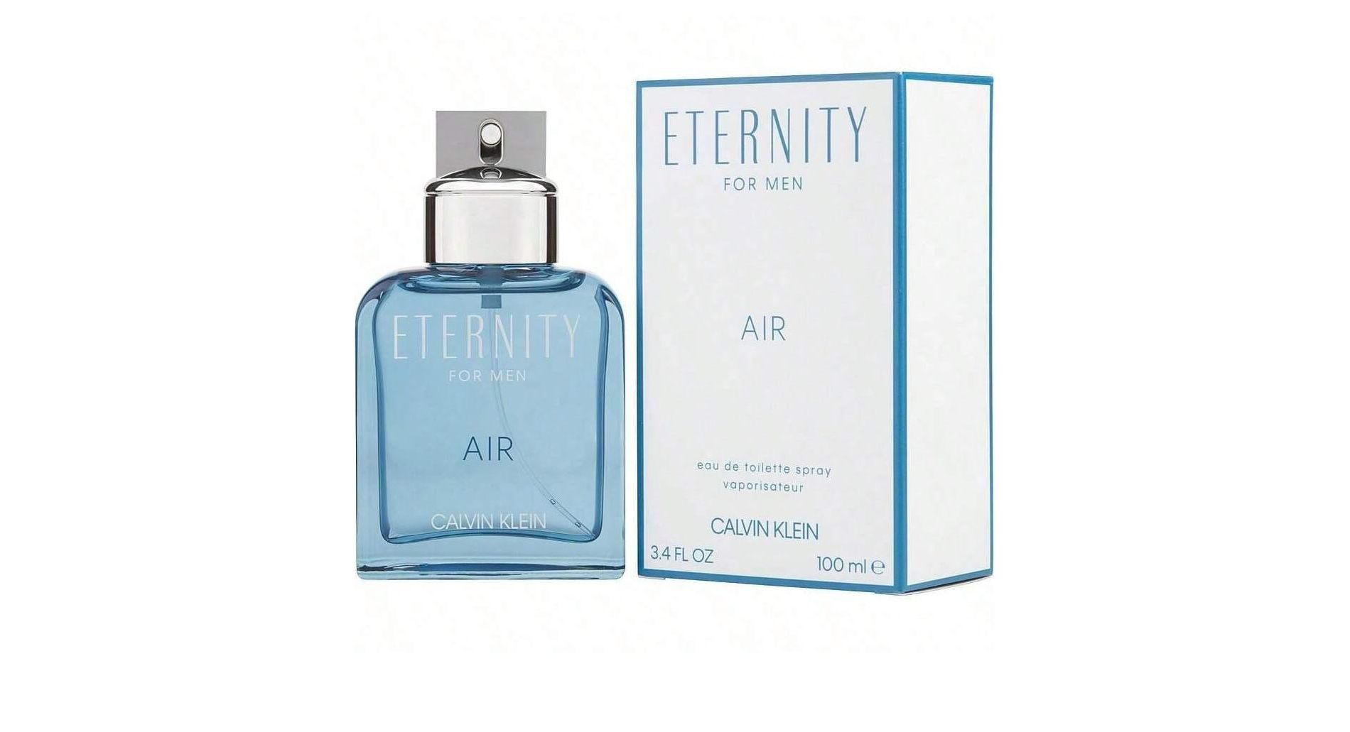 Eternity Air By Calvin Klein Men Juniper Berries, Mandarin Orange, Green Apple, Lavender, Seaweed Edt Spray 3.4 Oz