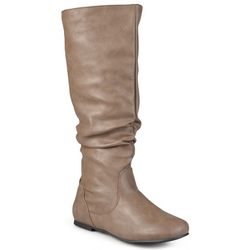 Journee Collection Extra Wide Calf Women's Jayne Boot Taupe 8 : Target